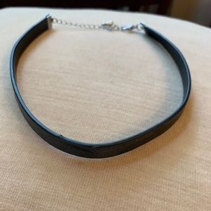 Black Faux Leather Choker